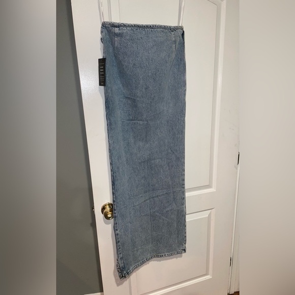 New! Retrofete Zahlia Lace up Denim Skirt 🩵 size 24 NWT! - Picture 13 of 14